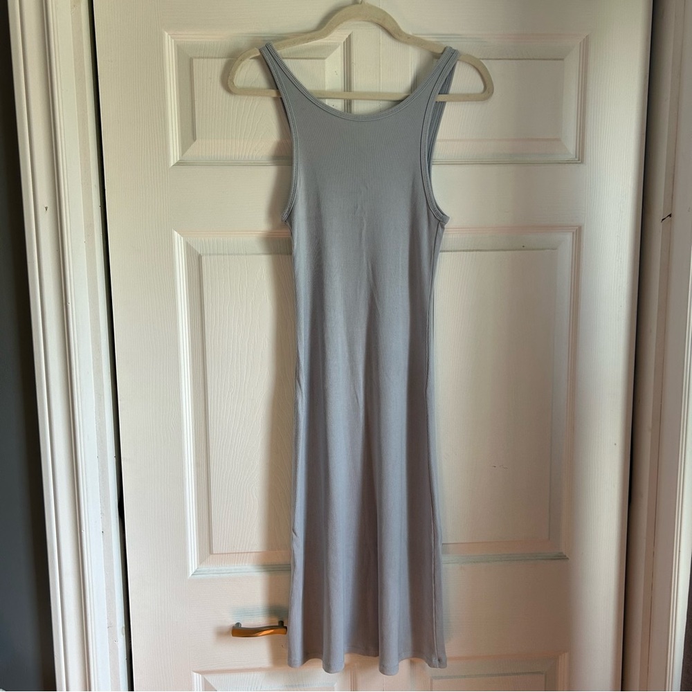 Elegant Blue Sleeveless Dress